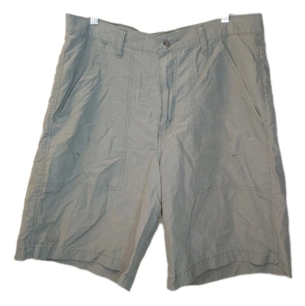Vintage 90s Levi's Loose Fit Softshell Shorts Men 34 Hiking Gorp Y2k Faded Green